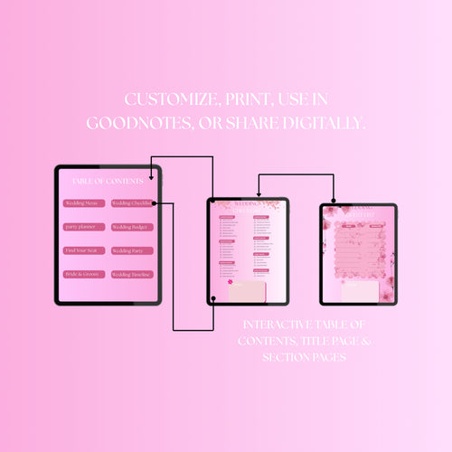 Pink and Lavender Stripes Wedding Planner Binder – Printable PDF
